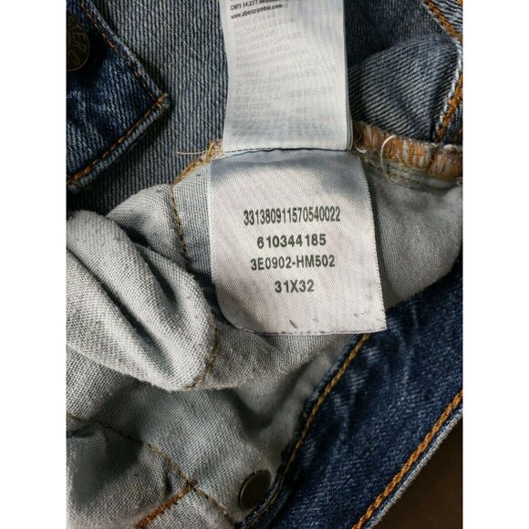 Hollister Men’s Blue Factory Distressed Jeans 30X30.5 – Faded Knee, Button Fly - Picture 9 of 10